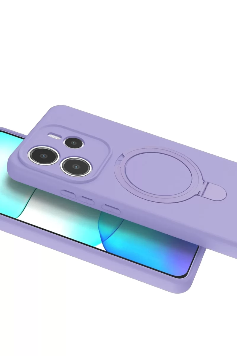 Newface Xiaomi Redmi Note 14 4G Regal Magsafe Standlı Kapak - Lila