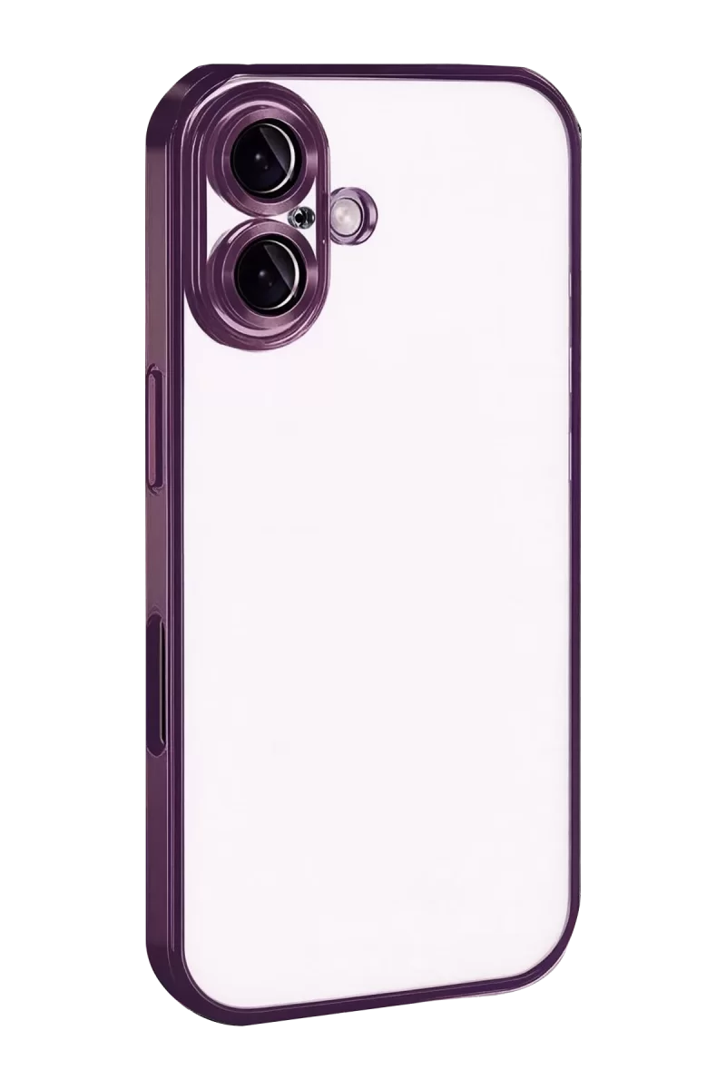 Newface Apple iPhone 17 Razer Lensli Silikon - Açık Mor