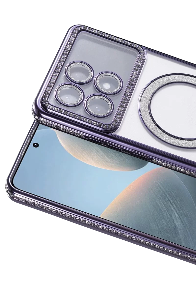 Newface Xiaomi Poco X6 Pro Joke Simli Magneticsafe Kılıf - Derin Mor