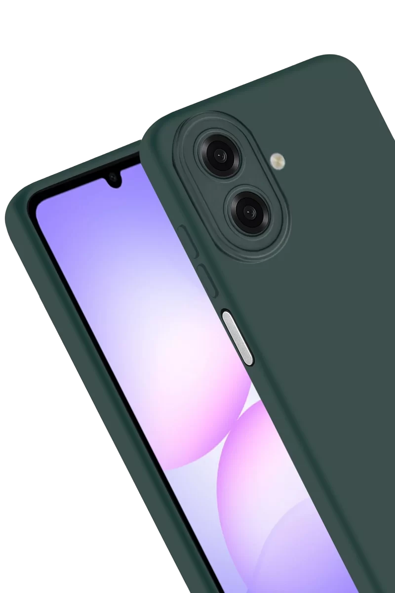 Newface Samsung Galaxy A07 4G Nano içi Kadife Silikon - K.Yeşil