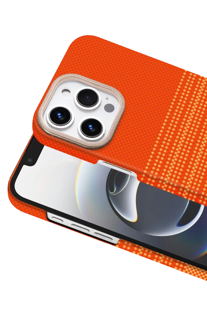 Newface Apple iPhone 15 Pro Max Vega Magsafe Kapak - Turuncu