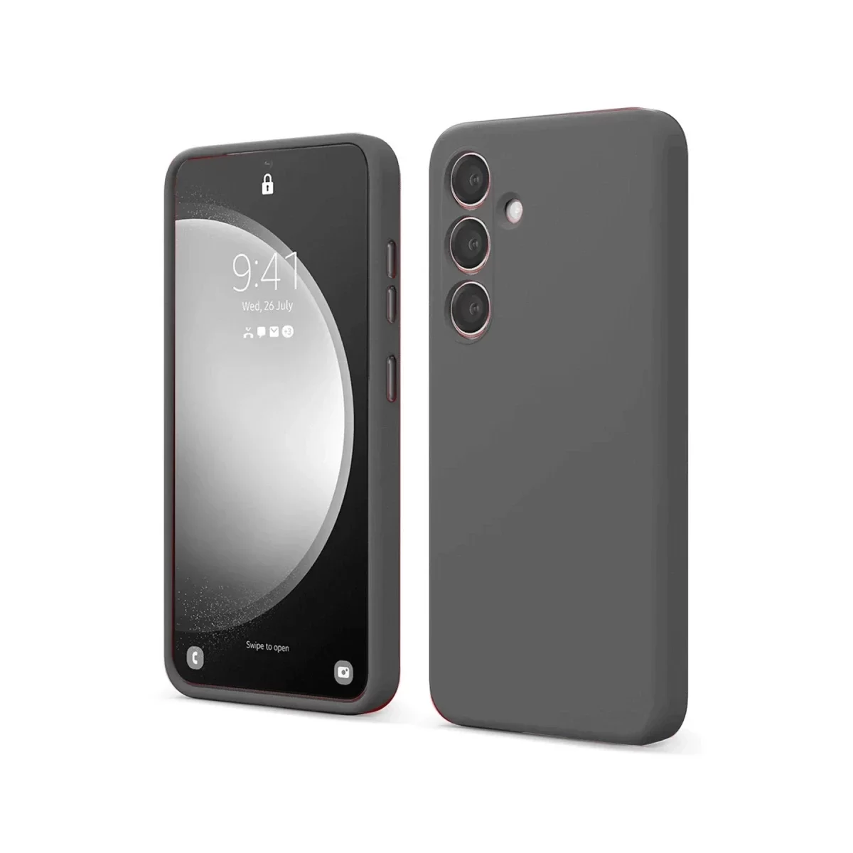 Newface Samsung Galaxy S24 FE Kılıf First Silikon - Gri