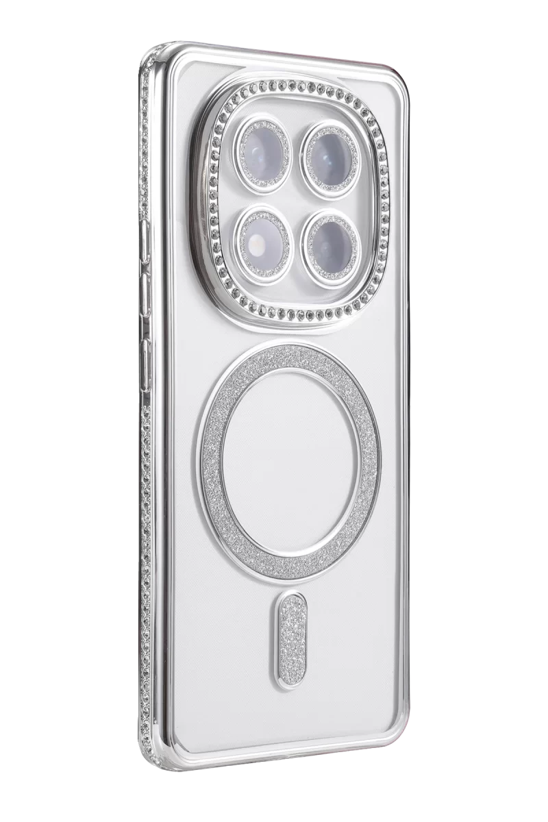 Newface Xiaomi Redmi Note 14 Pro 5G Joke Simli Magneticsafe Kılıf - Gümüş