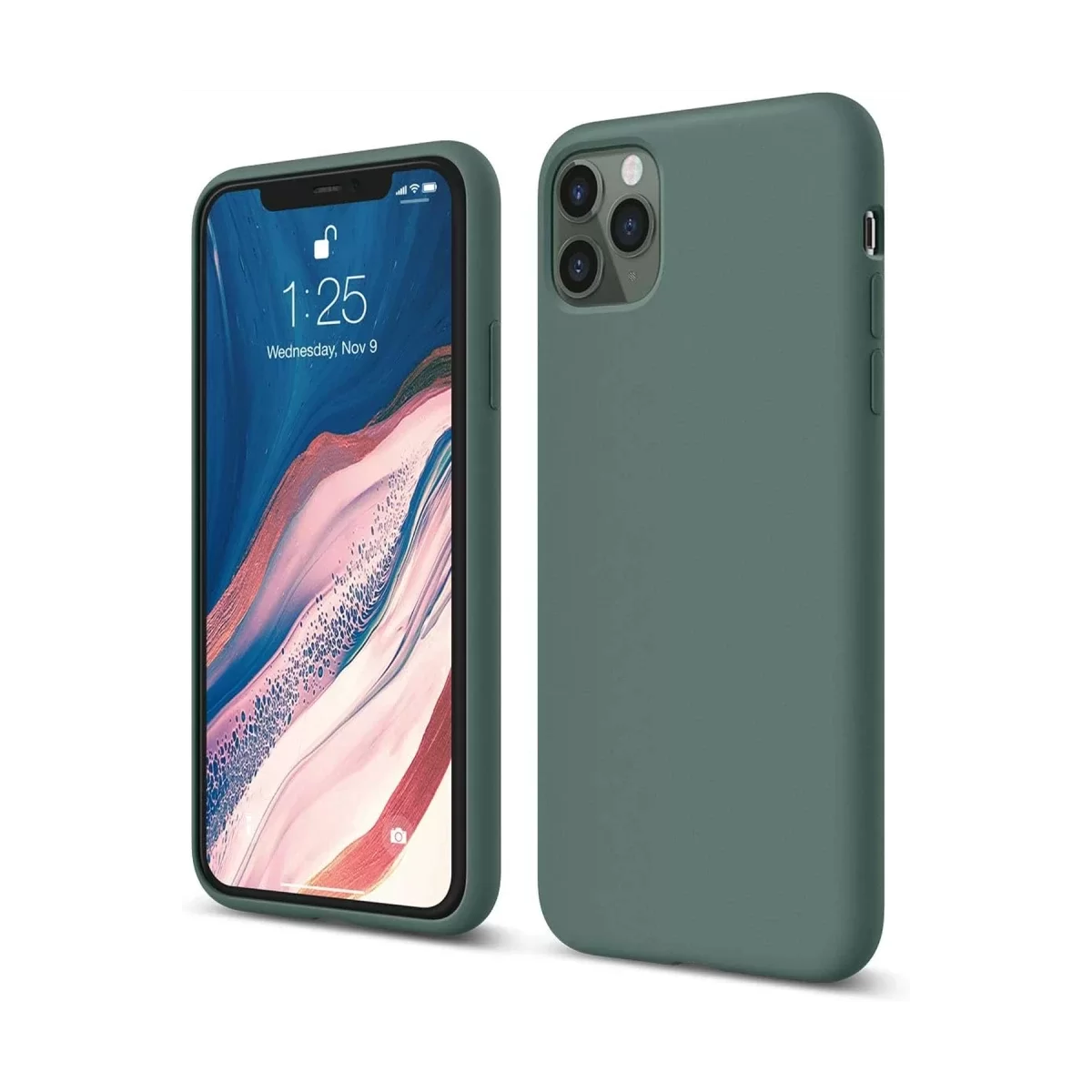 Newface Apple iPhone 11 Pro Kılıf First Silikon - Koyu Yeşil