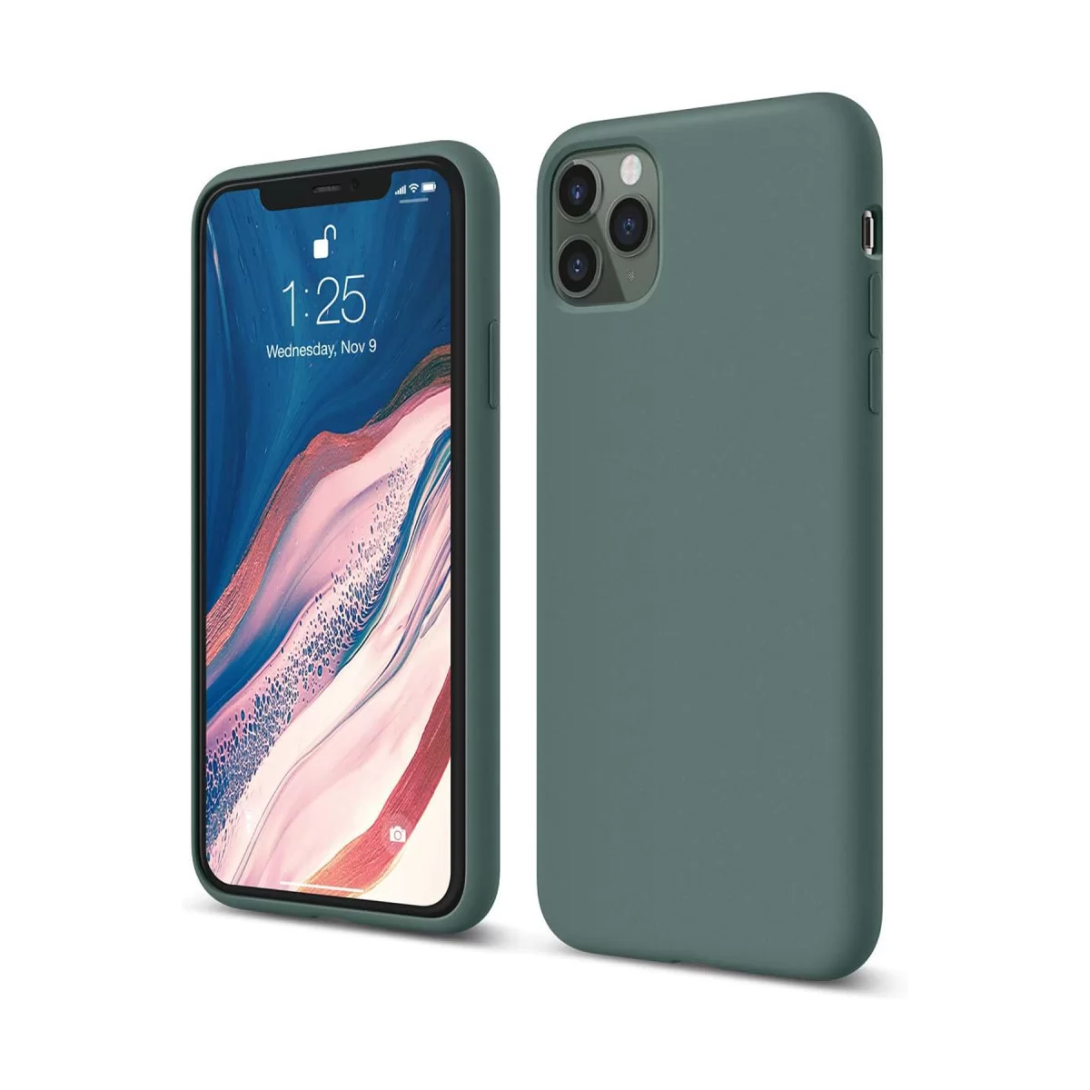Newface Apple iPhone 11 Pro Kılıf First Silikon - Koyu Yeşil