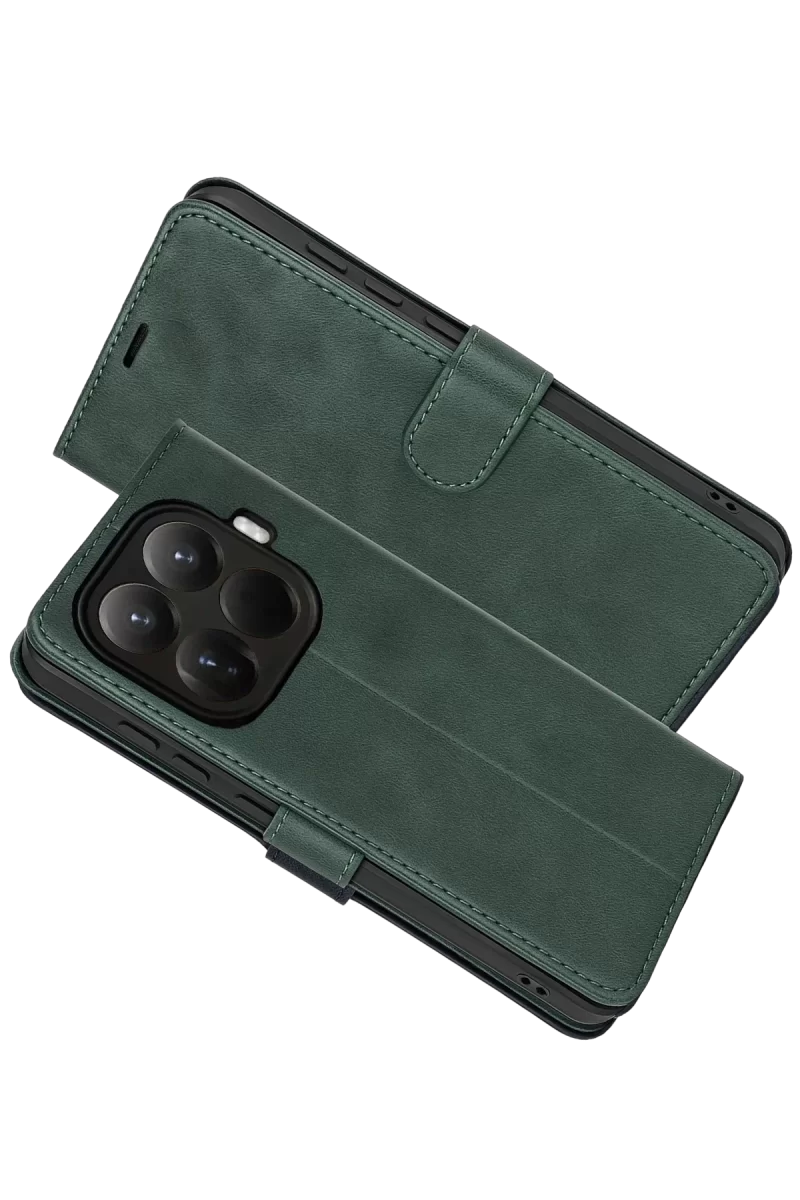 Newface Xiaomi Mi 15T Pro Trend S Plus Kapaklı Kılıf - Yeşil