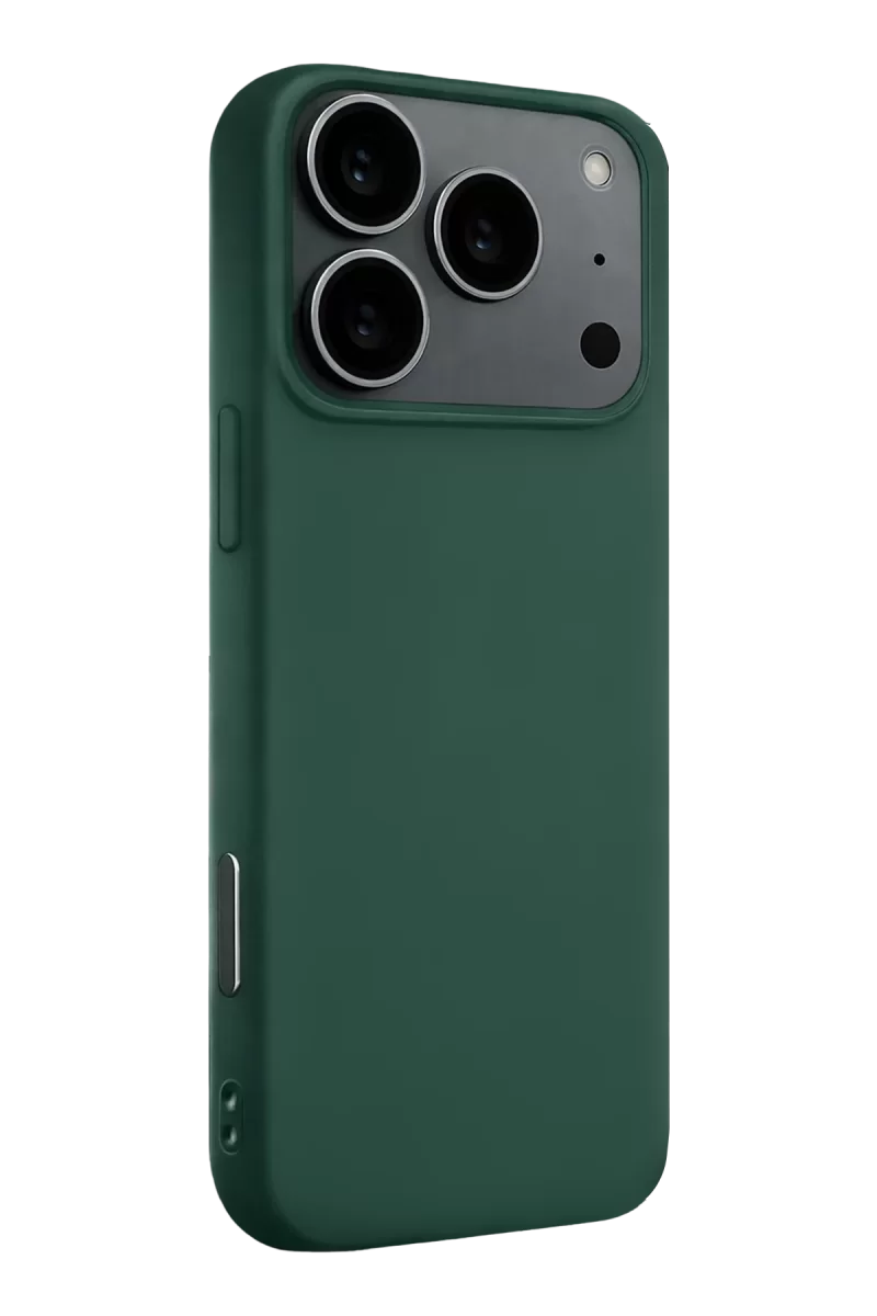 Newface Apple iPhone 17 Pro Max Nano içi Kadife Silikon - Koyu Yeşil