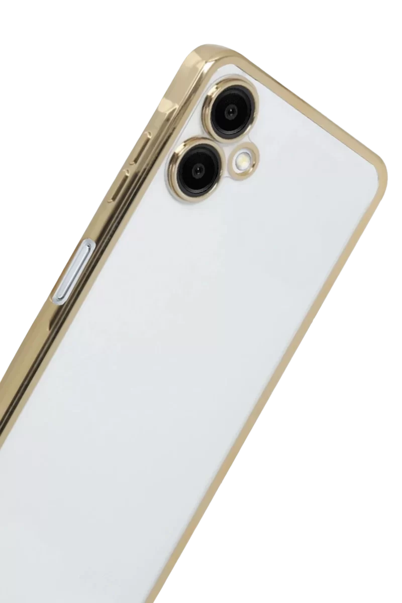 Newface Samsung Galaxy A07 4G Razer Lensli Silikon - Gold