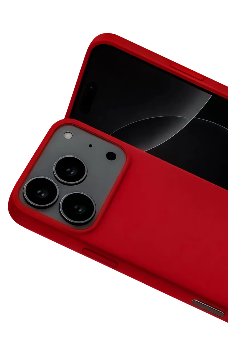 Newface Apple iPhone 17 Pro Max Nano içi Kadife Silikon - Kırmızı