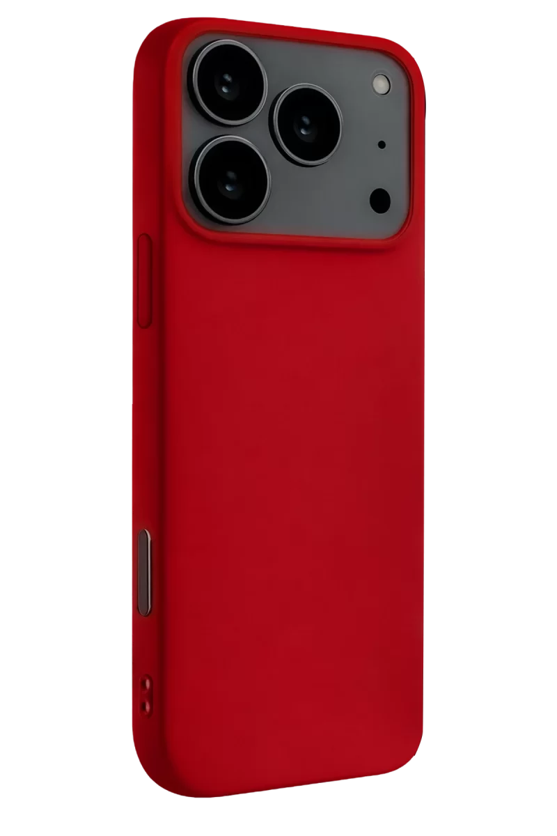 Newface Apple iPhone 17 Pro Max Nano içi Kadife Silikon - Kırmızı