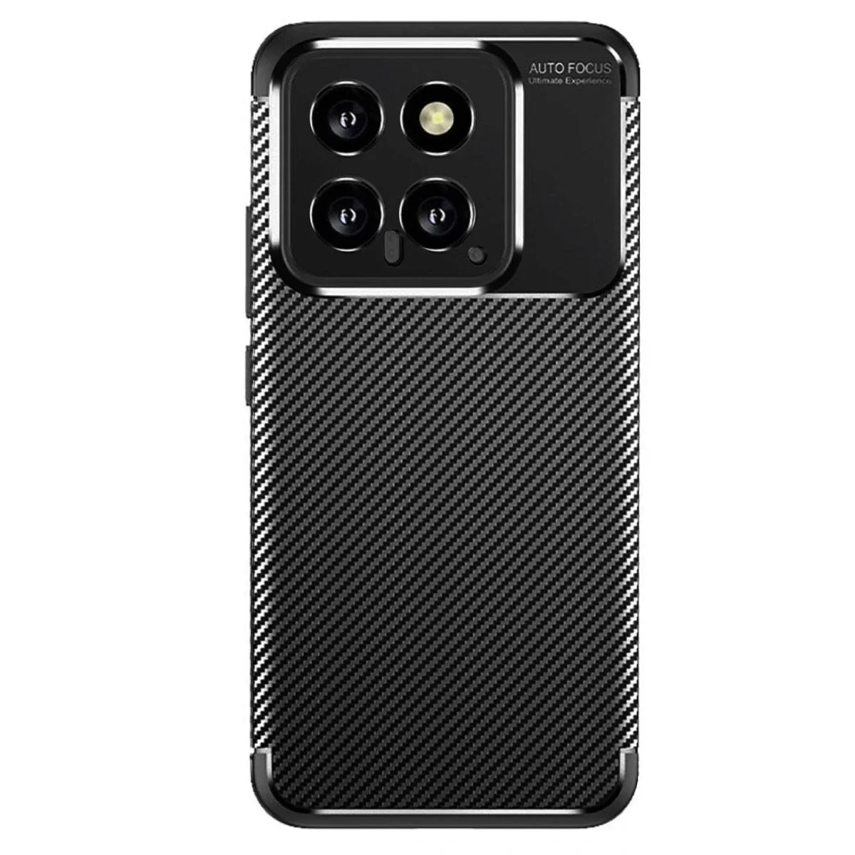 Newface Xiaomi Mi 14T Kılıf Auto Focus Karbon Kapak - Siyah