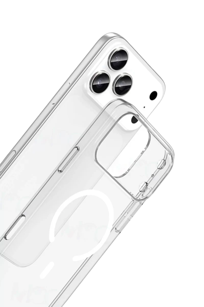 Newface Apple iPhone 17 Pro Max Combo Sert Şeffaf Magsafe Kapak - Şeffaf