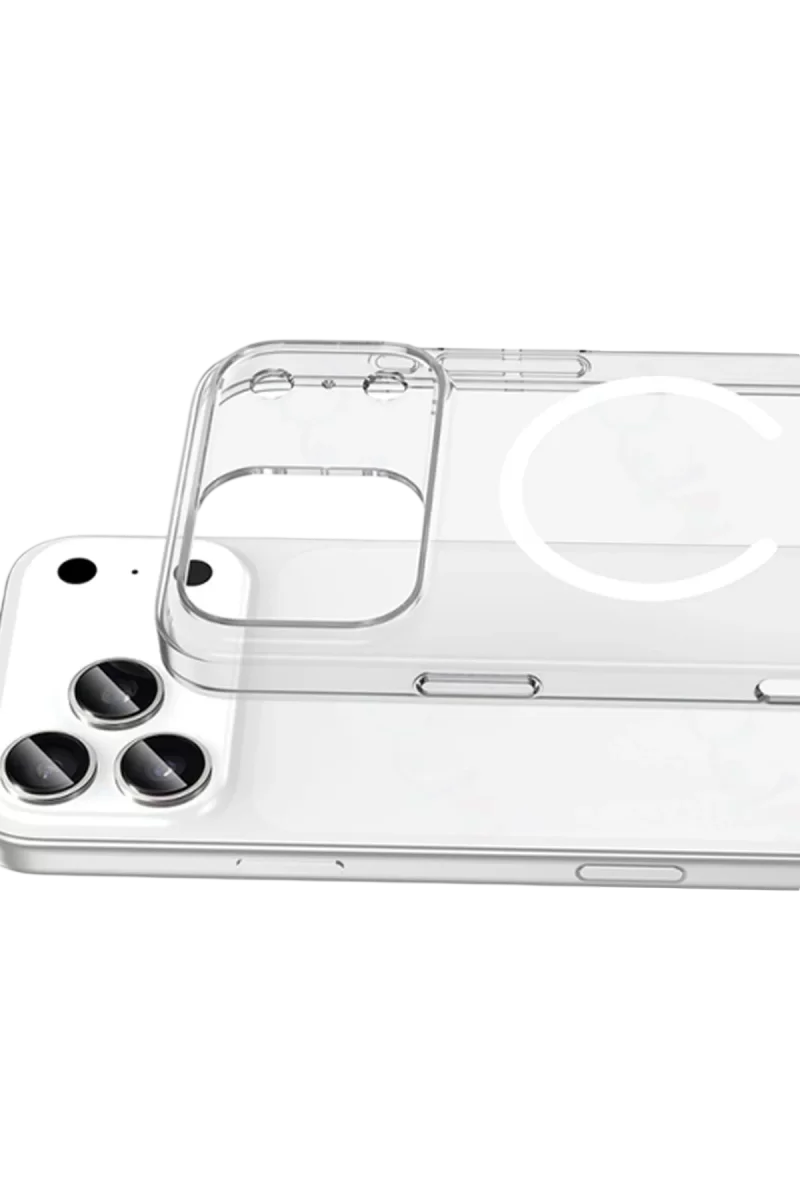 Newface Apple iPhone 17 Pro Max Combo Sert Şeffaf Magsafe Kapak - Şeffaf