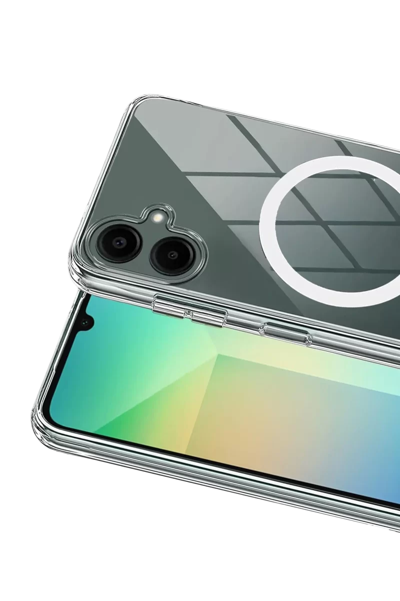 Newface Samsung Galaxy A07 4G Combo Sert Şeffaf Magsafe Kapak - Şeffaf