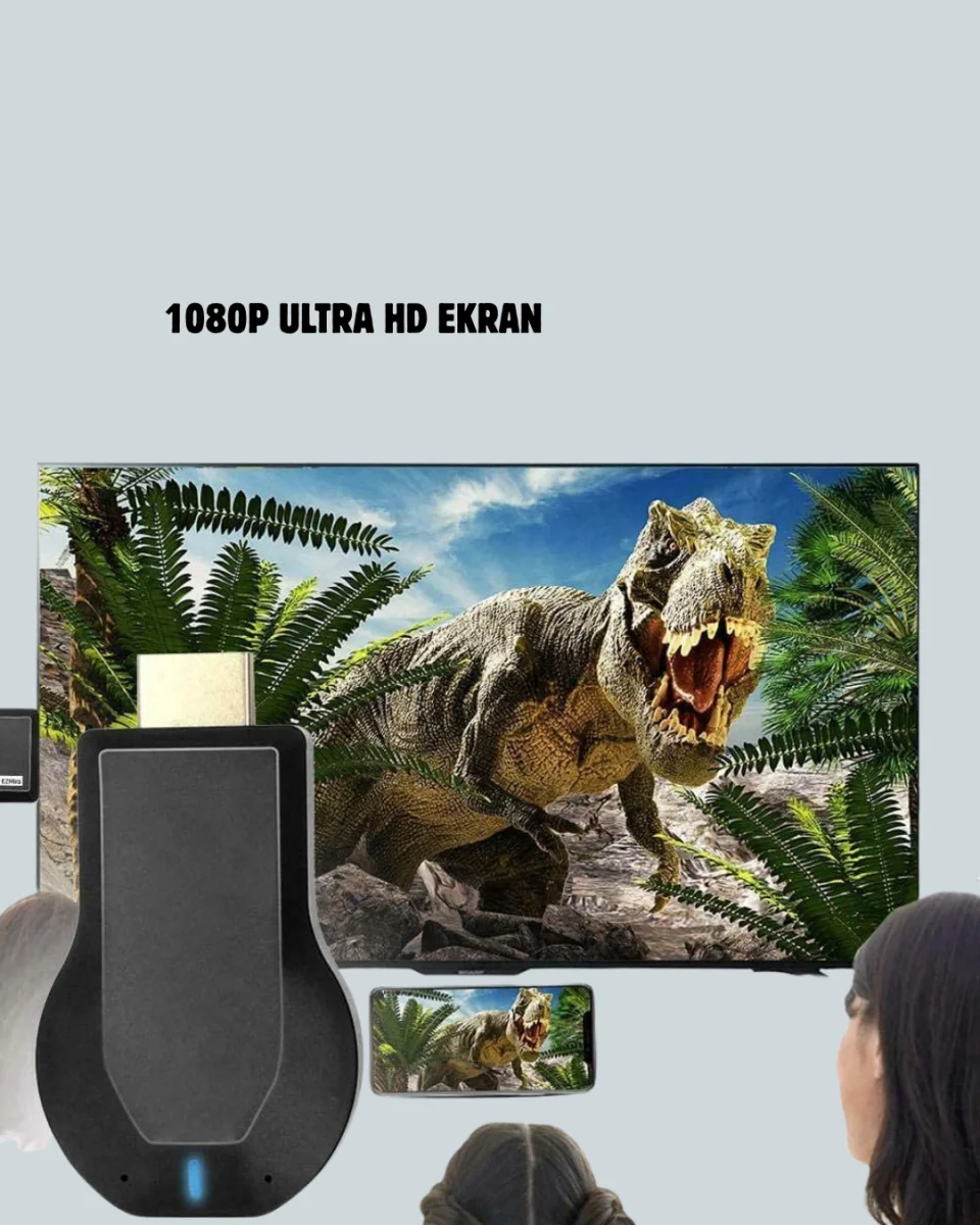 Yazılım Gerektirmeyen Kablosuz Mirroring Adaptörü – 1080p HD Görüntü Kalitesi