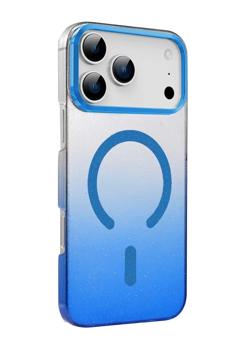 Newface Apple iPhone 17 Pro Glossy Magsafe Kapak - Mavi