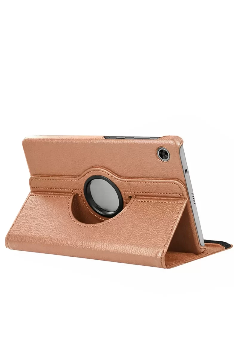 Newface Samsung Galaxy Tab A11 360 Tablet Deri Kılıf - Rose Gold