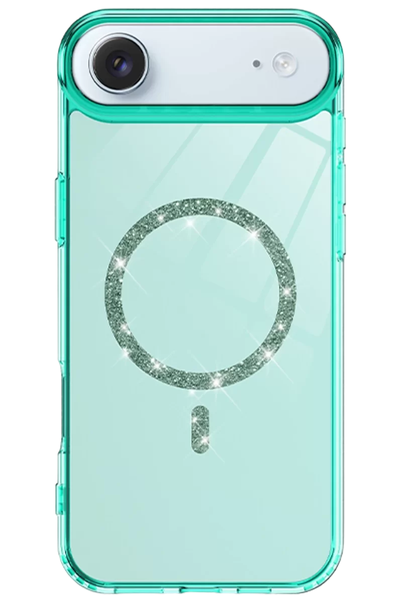 Newface Apple iPhone 17 Air Live Diamond Magsafe Kapak - Yeşil