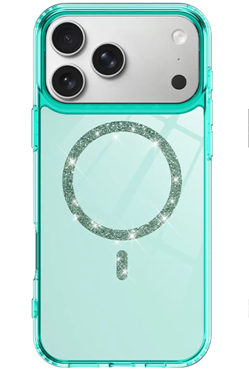 Newface Apple iPhone 17 Pro Max Live Diamond Magsafe Kapak - Yeşil