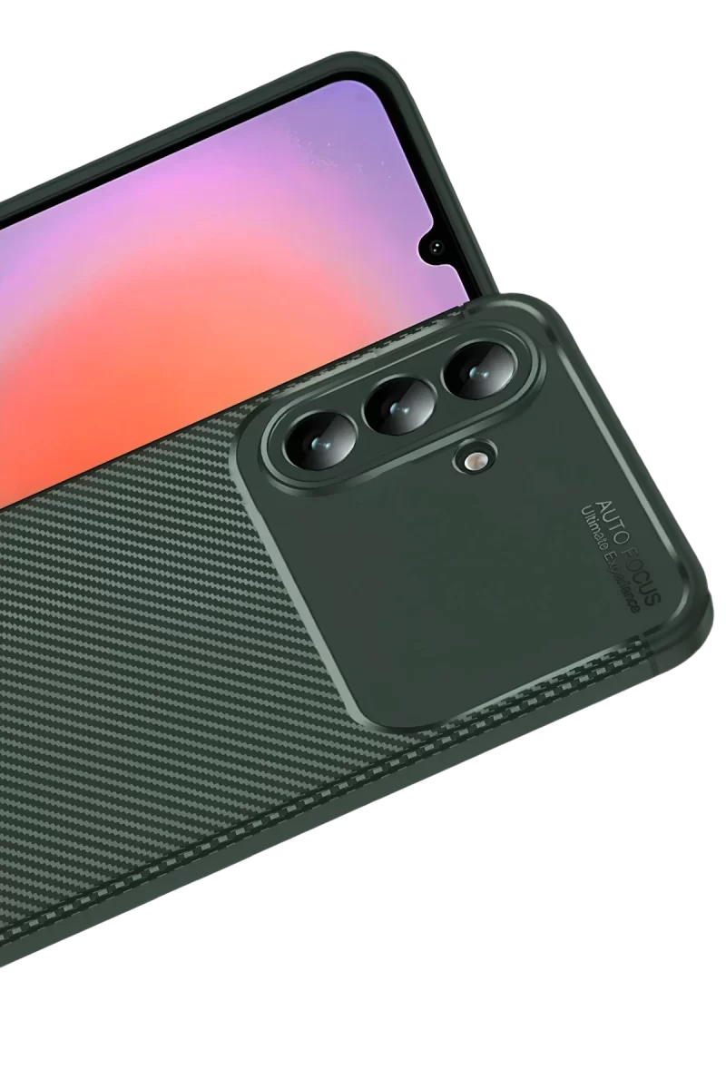 Newface Samsung Galaxy A57 5G Auto Focus Karbon Kapak - Koyu Yeşil