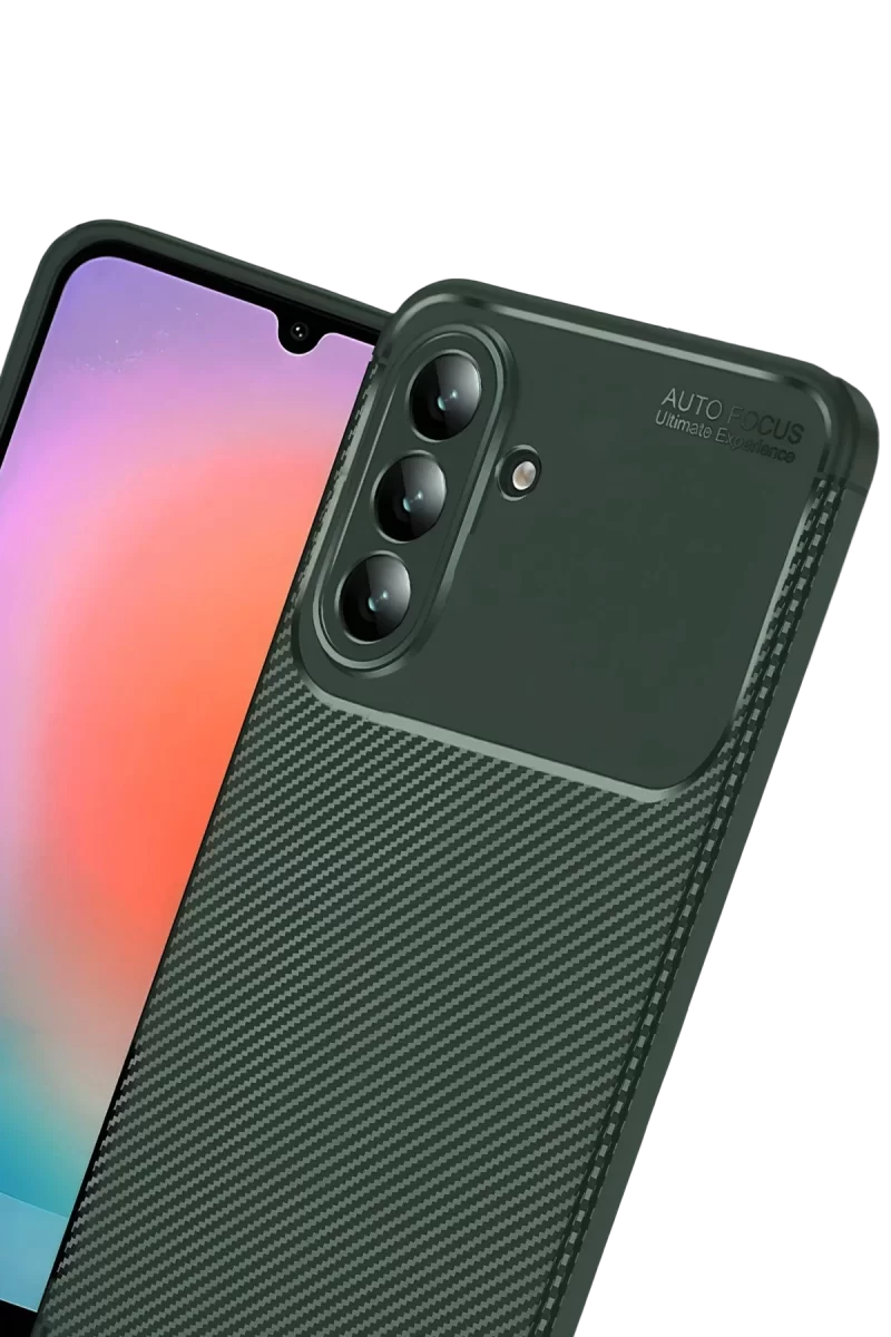 Newface Samsung Galaxy A57 5G Auto Focus Karbon Kapak - Koyu Yeşil