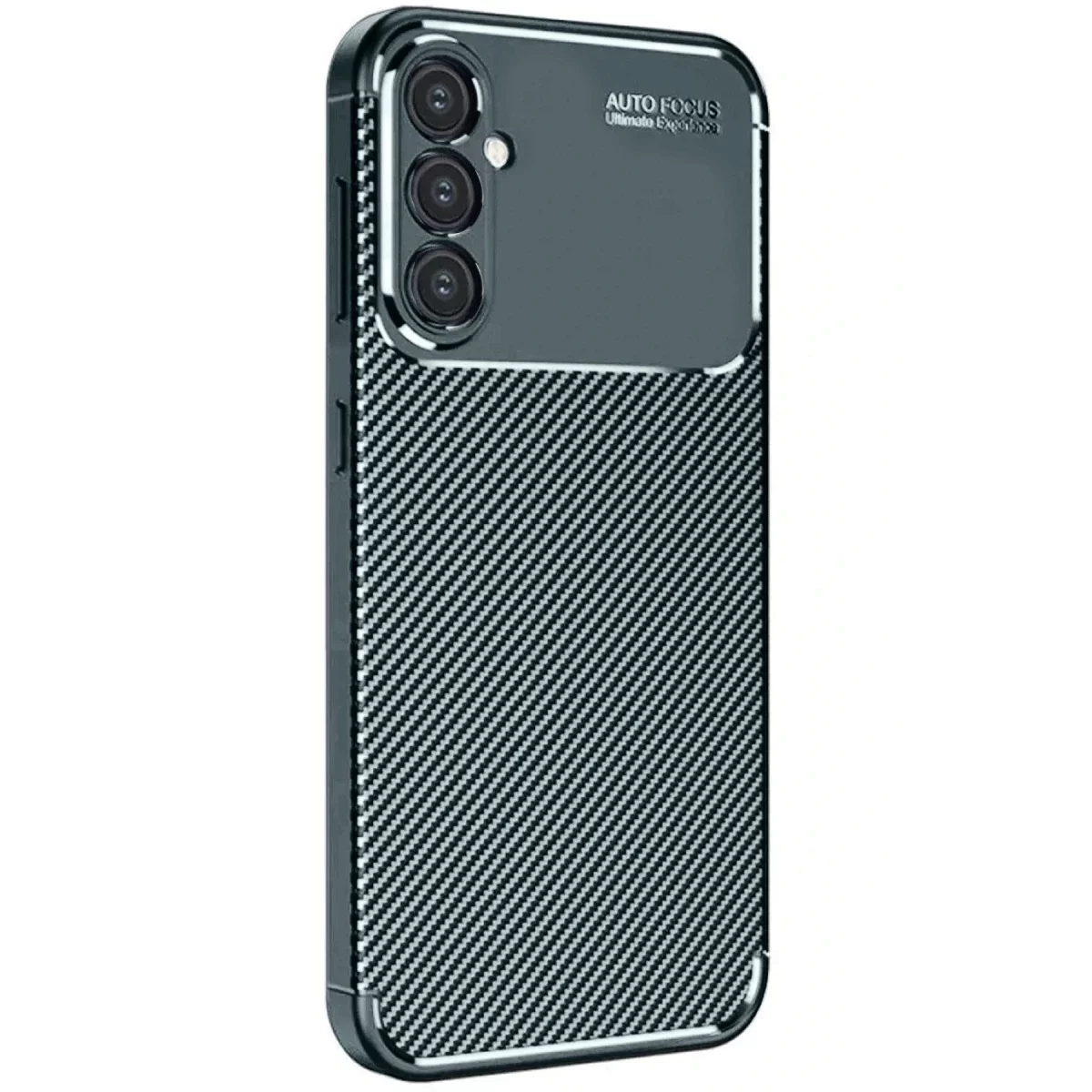Newface Samsung Galaxy S25 Plus Kılıf Auto Focus Karbon Kapak - Koyu Yeşil