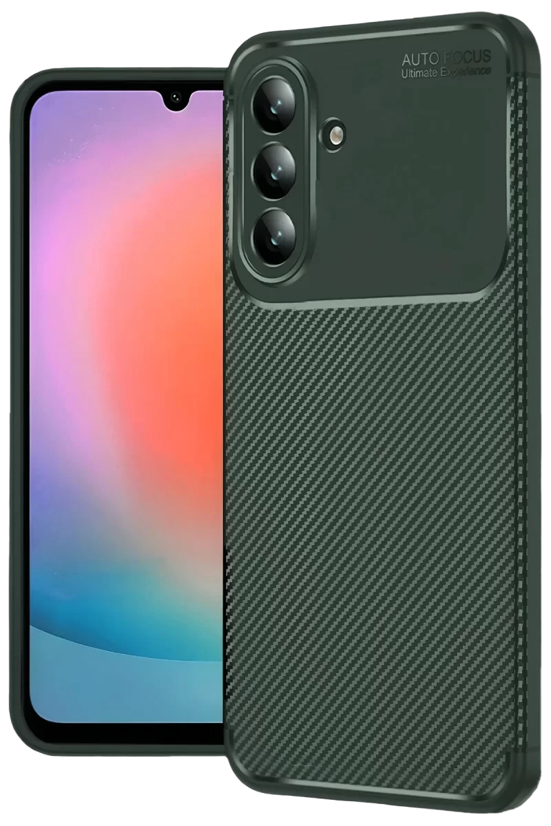 Newface Samsung Galaxy S26 Plus Auto Focus Karbon Kapak - Koyu Yeşil