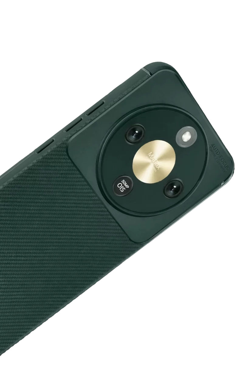 Newface Huawei Honor Magic 8 Lite Auto Focus Karbon Kapak - Koyu Yeşil