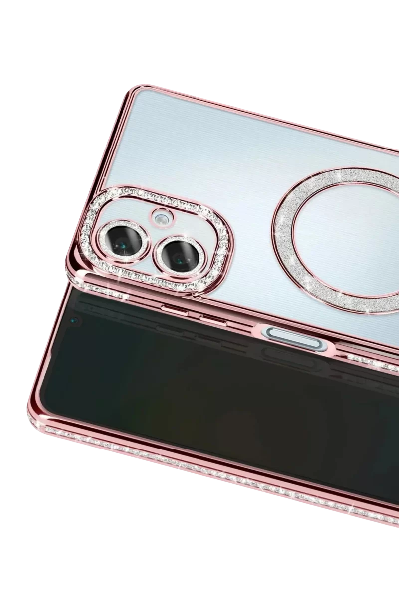 Newface Samsung Galaxy A07 4G Joke Simli Magneticsafe Kılıf - Pembe