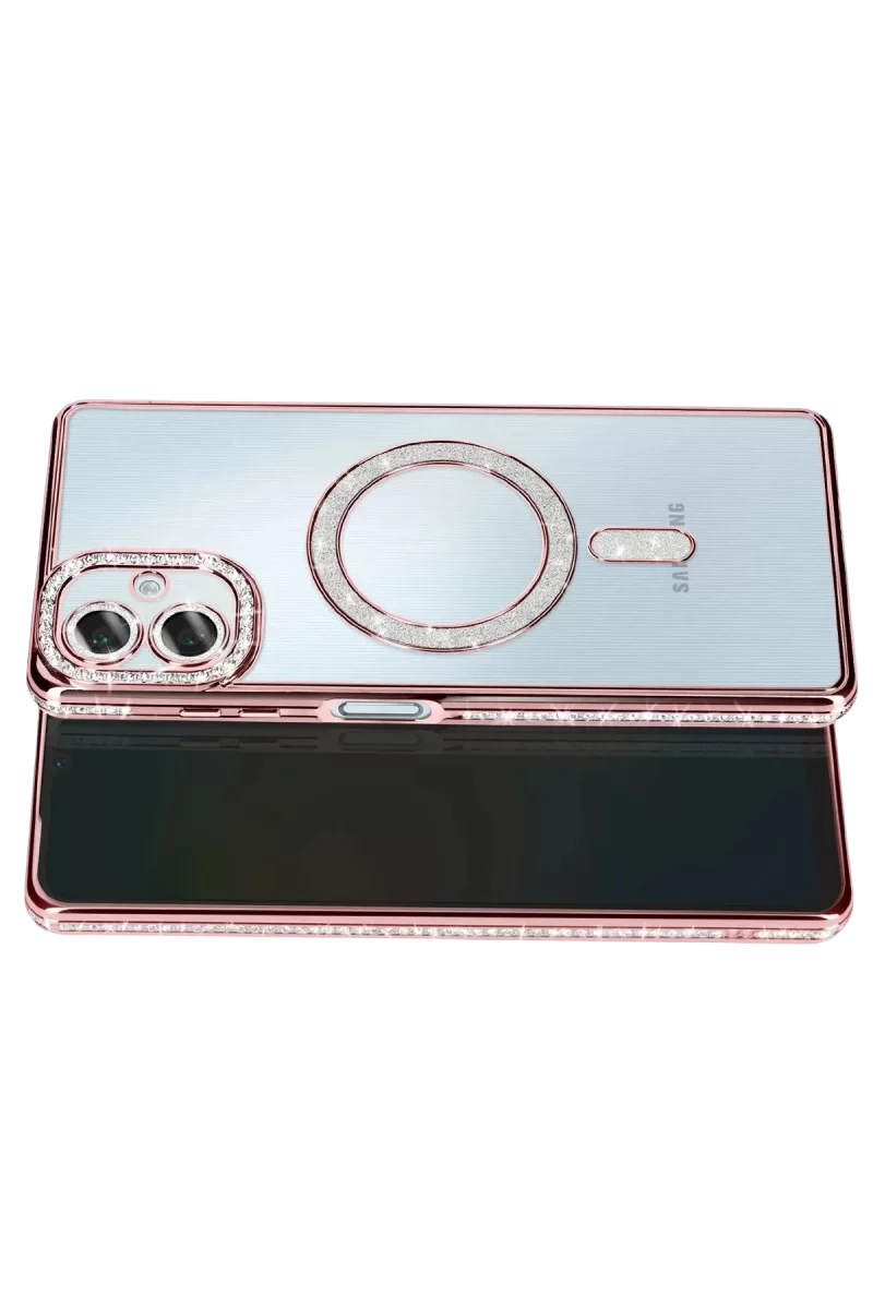 Newface Samsung Galaxy A07 4G Joke Simli Magneticsafe Kılıf - Pembe
