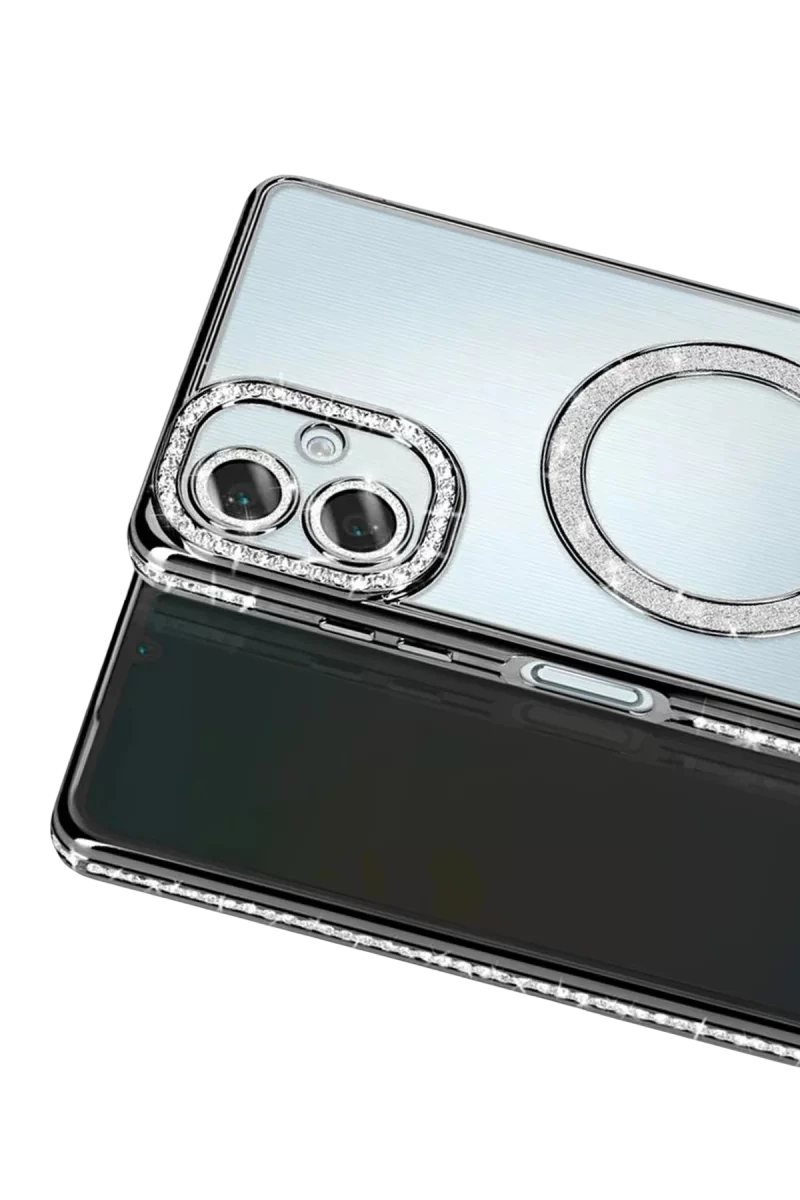 Newface Samsung Galaxy A07 4G Joke Simli Magneticsafe Kılıf - Siyah