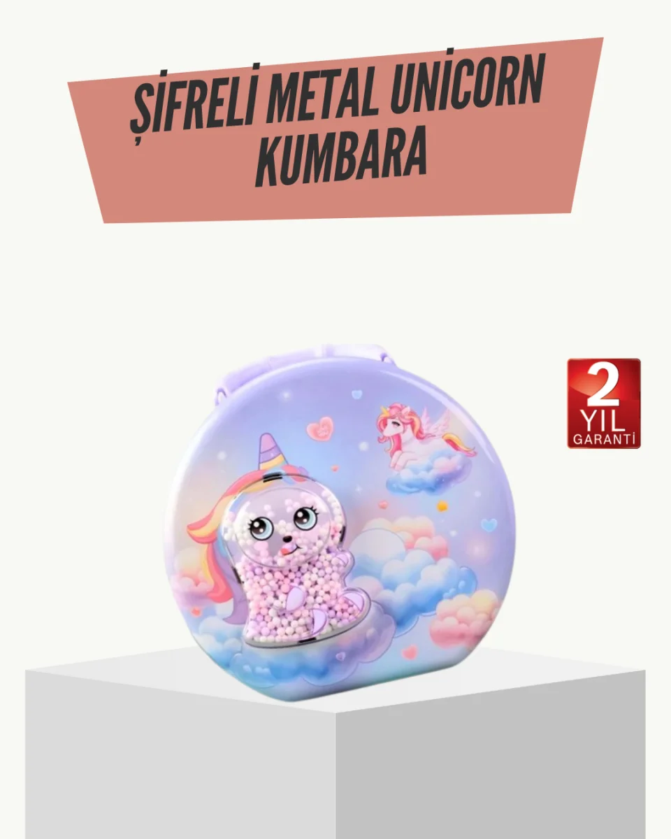 Eğitici Şifreli Çocuk Para Kasası Dayanıklı Metal