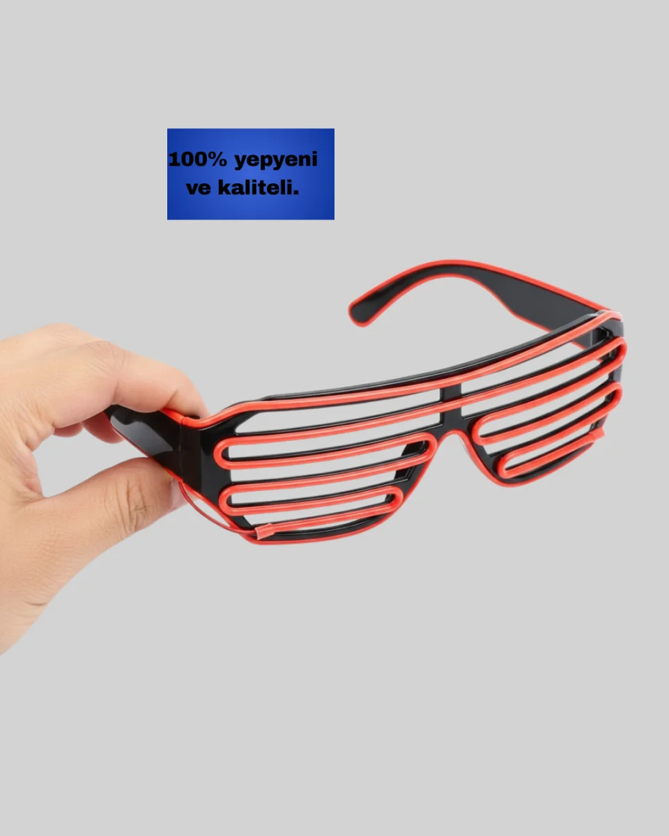 Dikkat Çeken Tasarımlı LED Işıklı Eğlence Gözlüğü