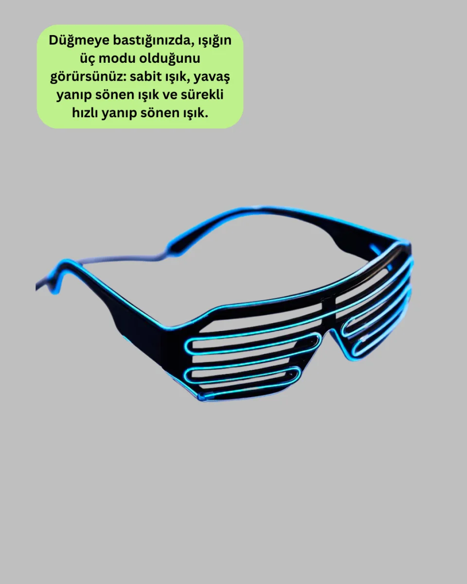 NEON GÖZLÜK MAVİ