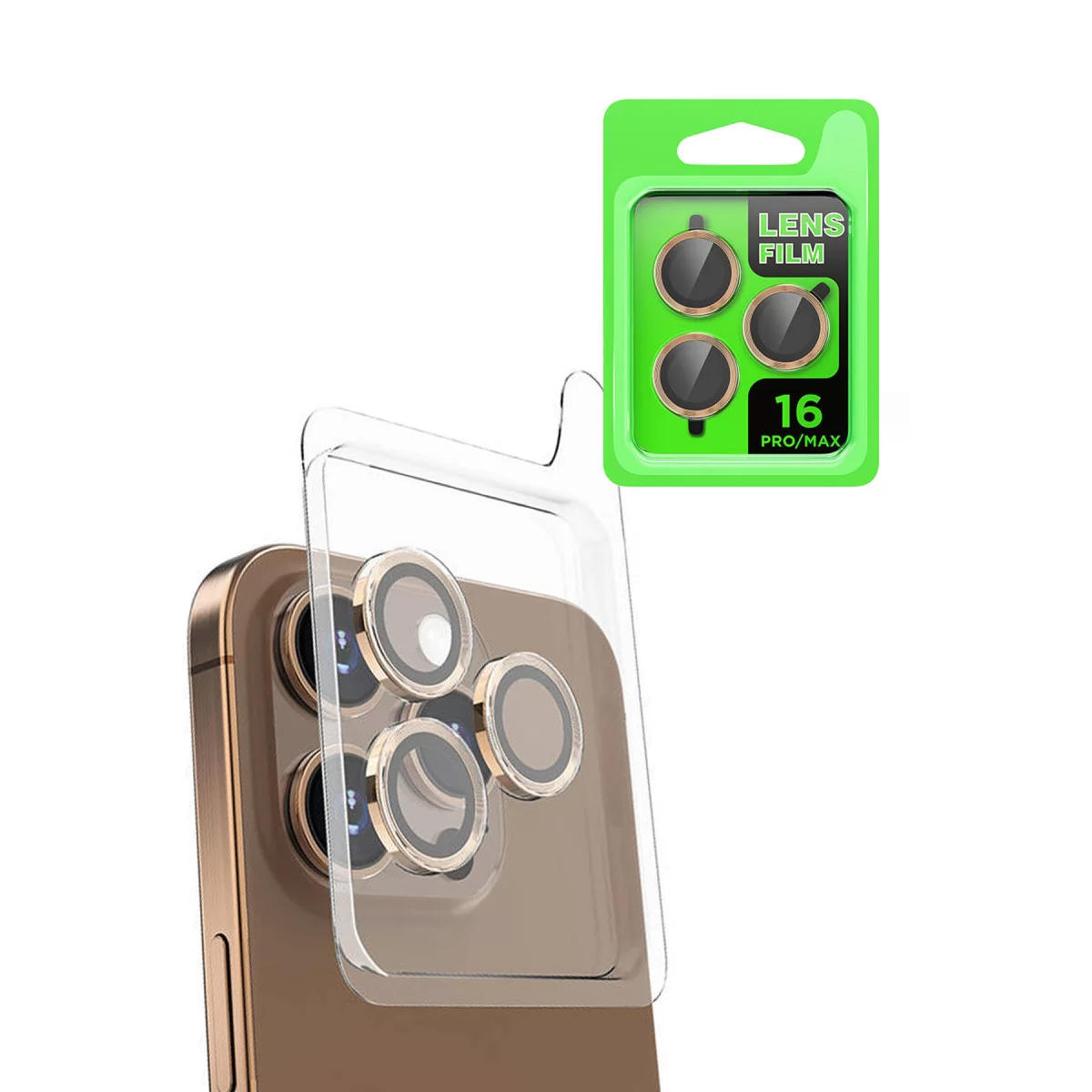 Newface Apple iPhone 16 Pro Raze Metal Kamera Lens - Desert