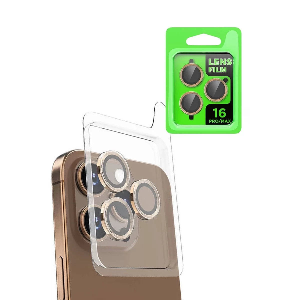 Newface Apple iPhone 16 Pro Max Raze Metal Kamera Lens - Desert
