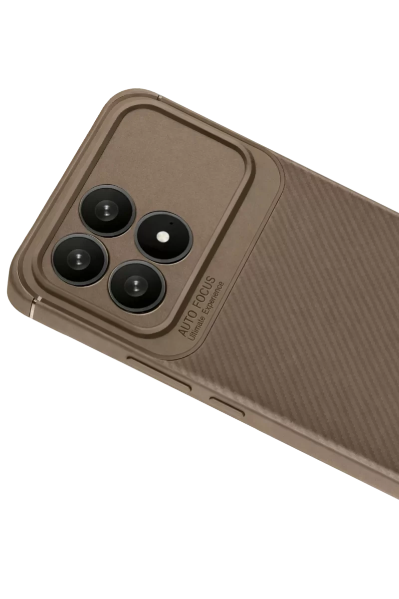 Newface Xiaomi Poco F8 Pro Auto Focus Karbon Kapak - Kahverengi