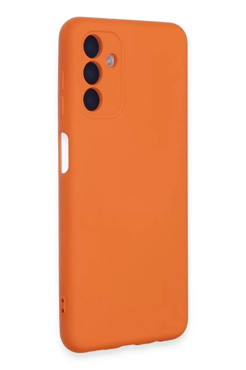 Newface Samsung Galaxy A24 4G Kılıf Nano içi Kadife Silikon - Turuncu