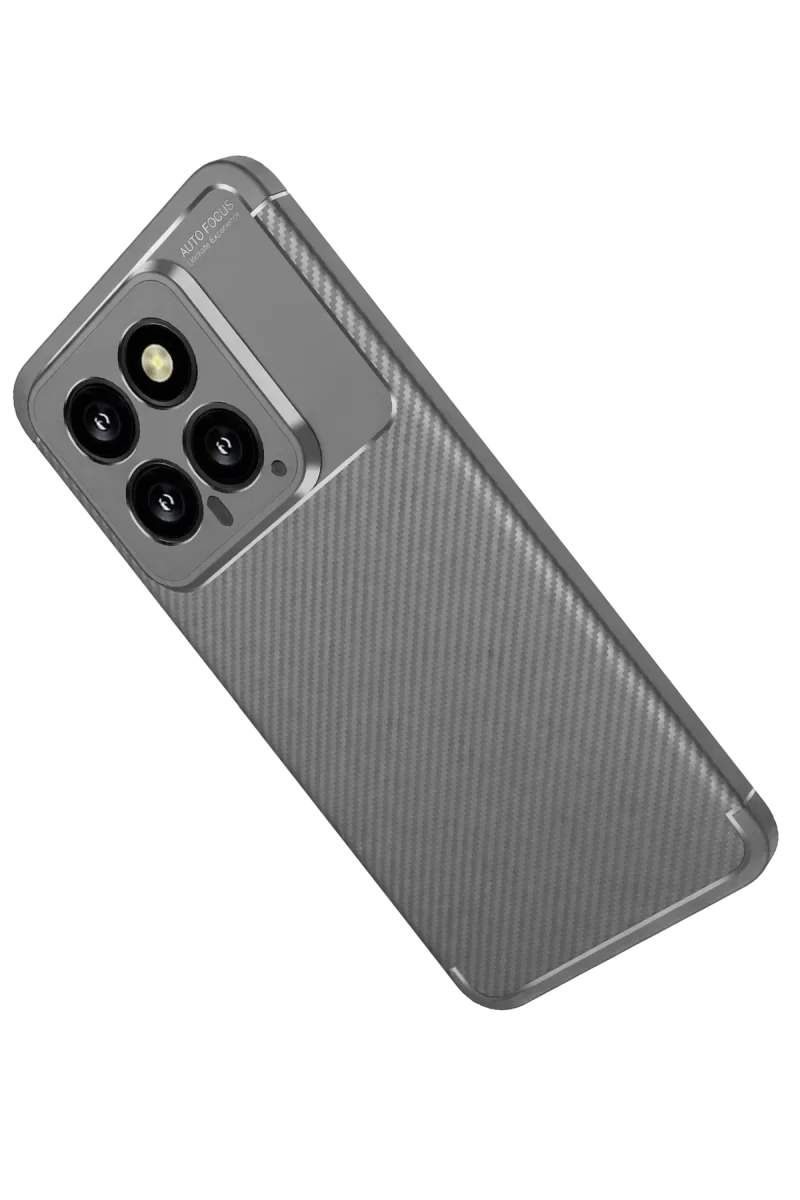 Newface Xiaomi Mi 14T Kılıf Auto Focus Karbon Kapak - Gri