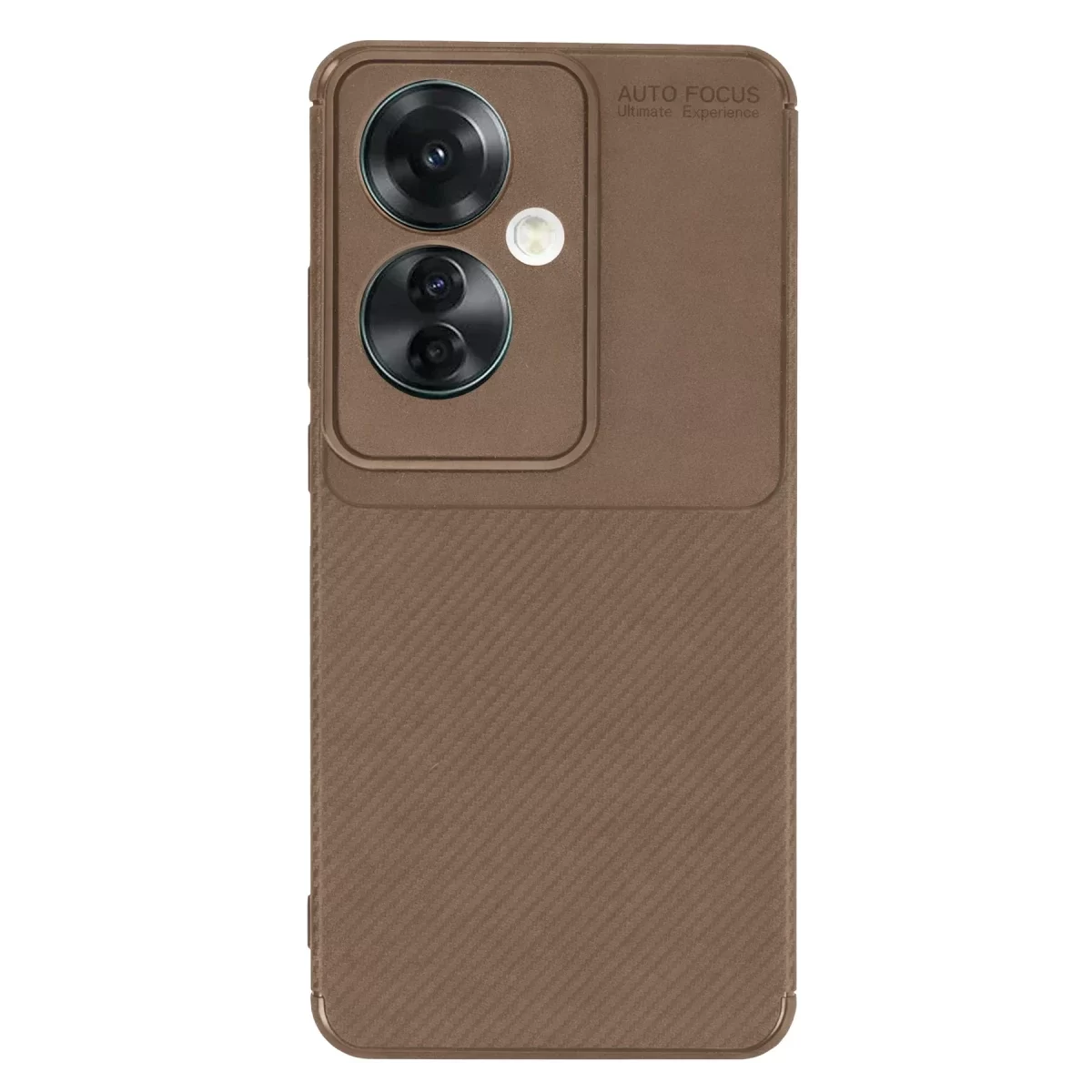 Newface Oppo Reno 11F Kılıf Auto Focus Karbon Kapak - Kahverengi