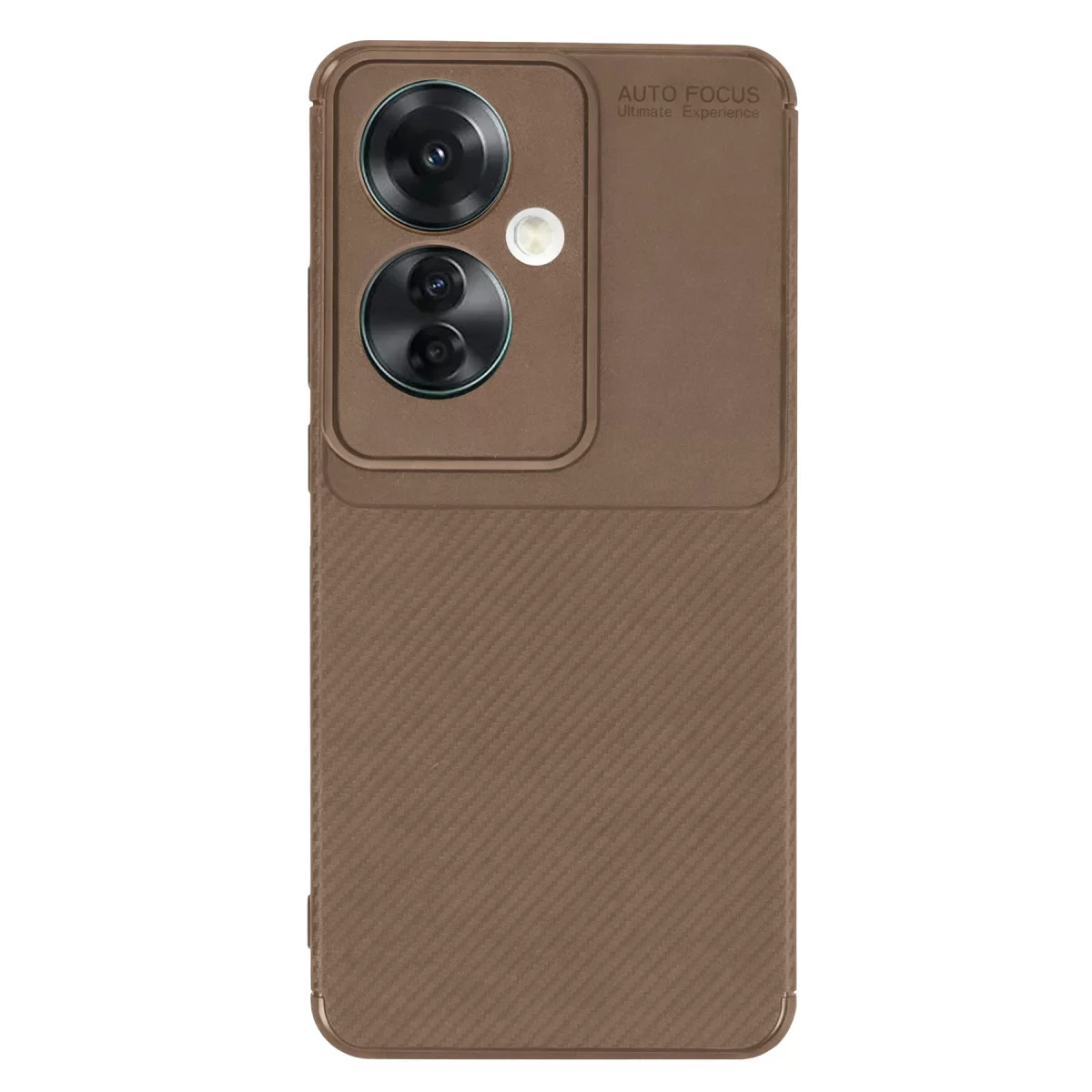 Newface Oppo Reno 11F Kılıf Auto Focus Karbon Kapak - Kahverengi