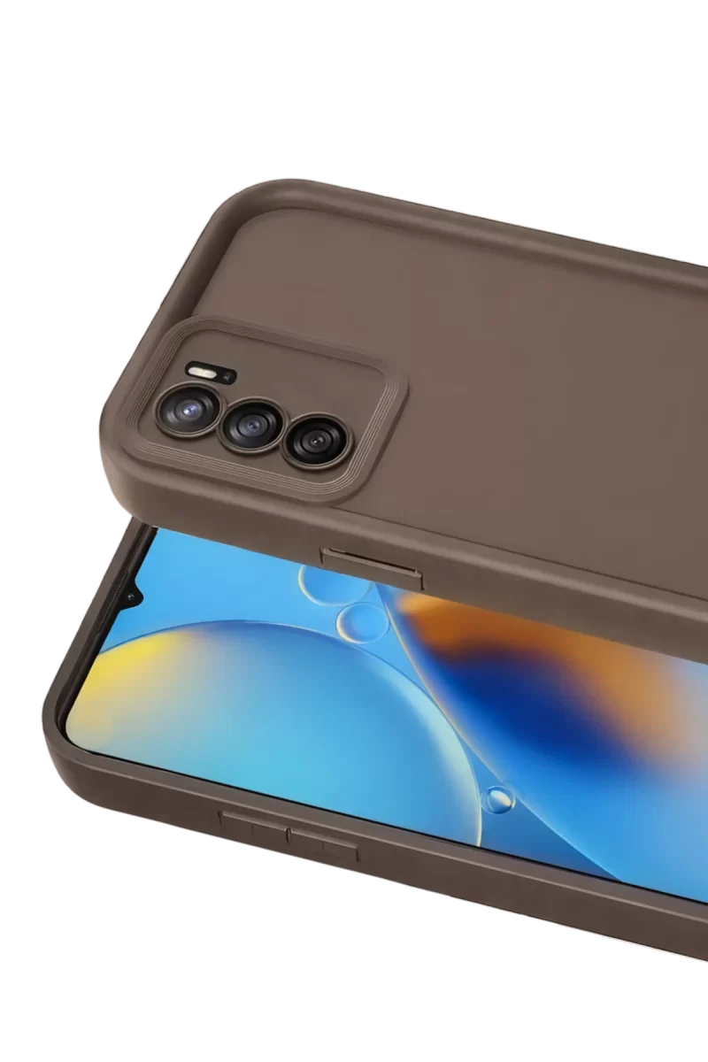 Newface Oppo A16 Kılıf Viera Silikon - Kahverengi
