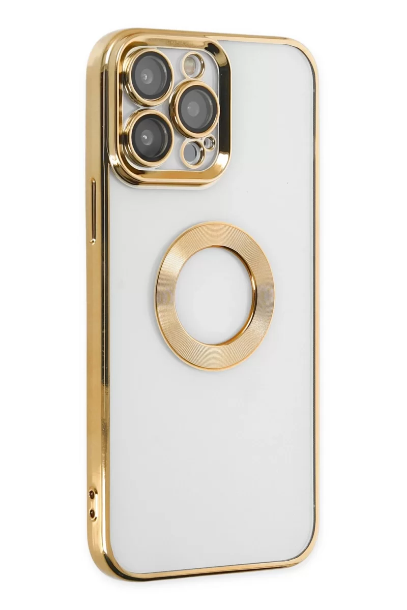 Newface Apple iPhone 13 Pro Max Kılıf Slot Silikon - Gold