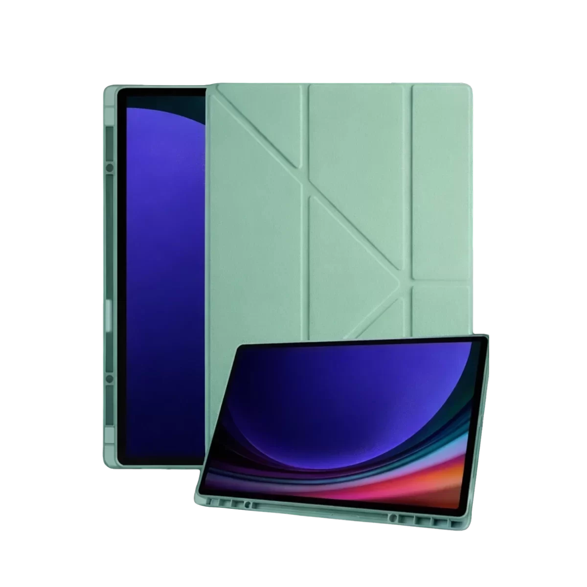 Newface Samsung Galaxy Tab A11 Plus Kalemlikli Mars Tablet Kılıfı - Açık Yeşil