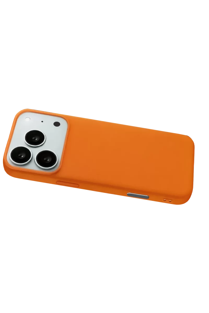 Newface Apple iPhone 17 Pro Max Nano içi Kadife Silikon - Turuncu