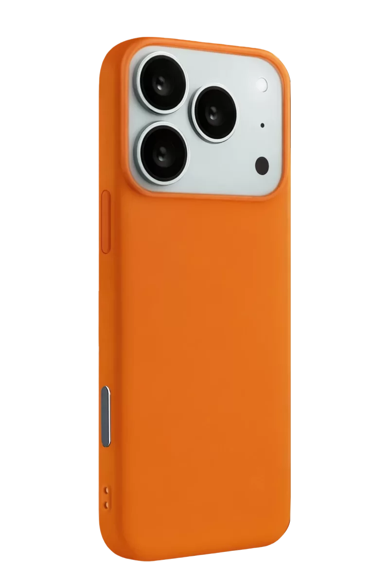 Newface Apple iPhone 17 Pro Nano içi Kadife Silikon - Turuncu