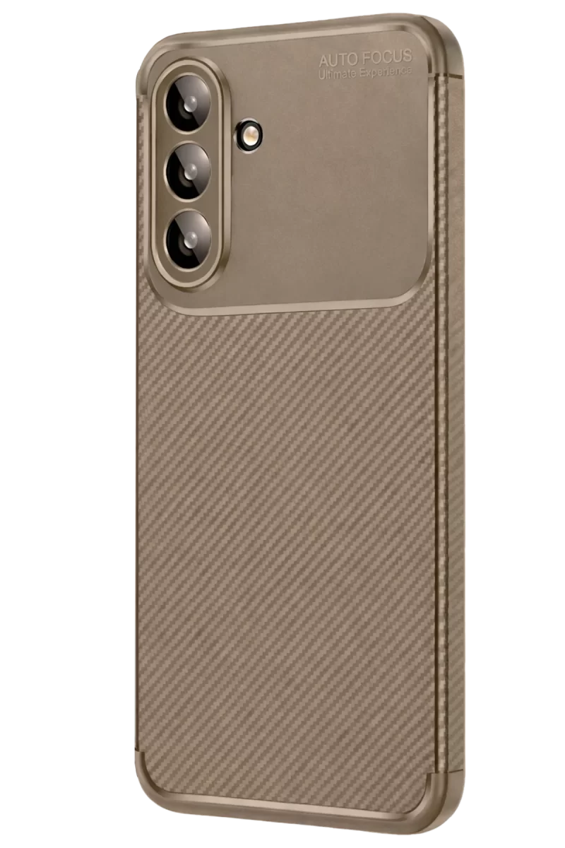 Newface Samsung Galaxy A37 5G Auto Focus Karbon Kapak - Kahverengi