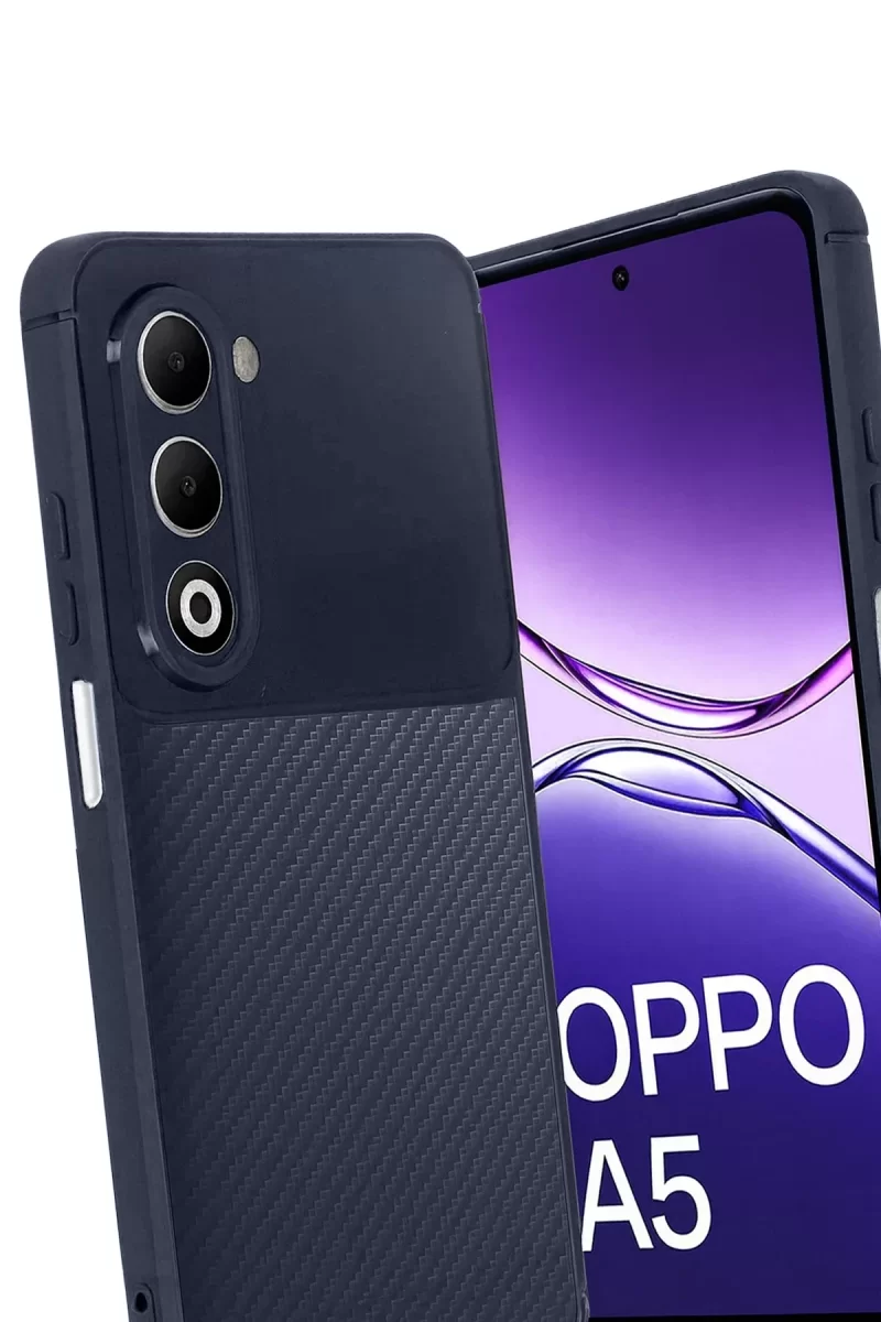 Newface Oppo A5 4G Auto Focus Karbon Kapak - Lacivert