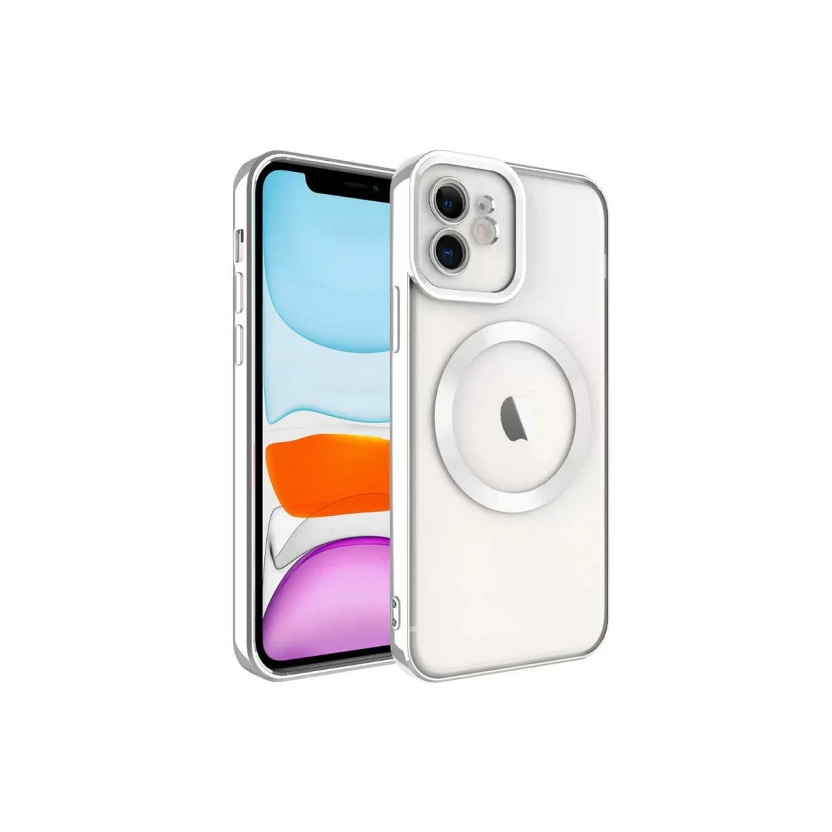 Newface Apple iPhone 12 Kılıf Kross Magneticsafe Kapak - Titan Gri