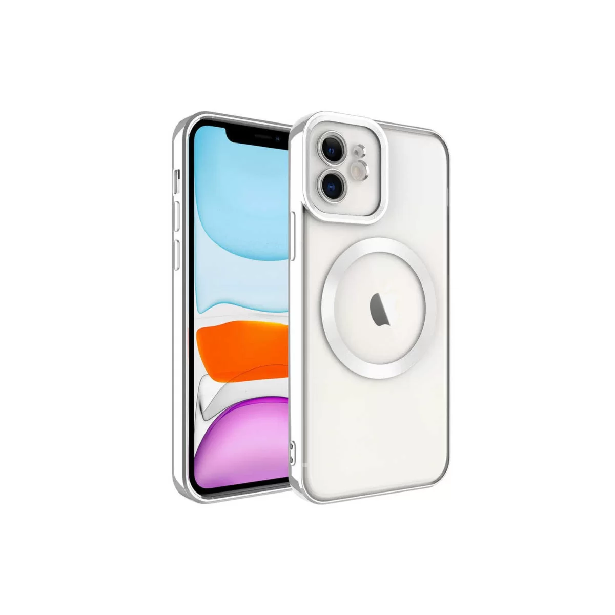 Newface Apple iPhone 12 Kılıf Kross Magneticsafe Kapak - Titan Gri